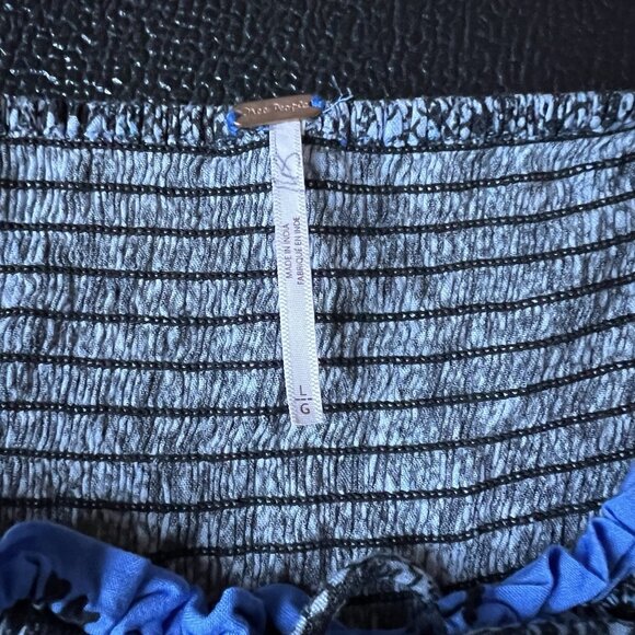 Free People Tigerlily Maxi Dress sz L Long Sleeve Milkmaid Babydoll Patchwork - Picture 7 of 7